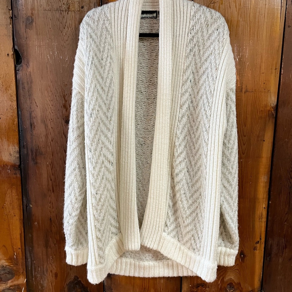 Cozy Cream Open-Front Sweater